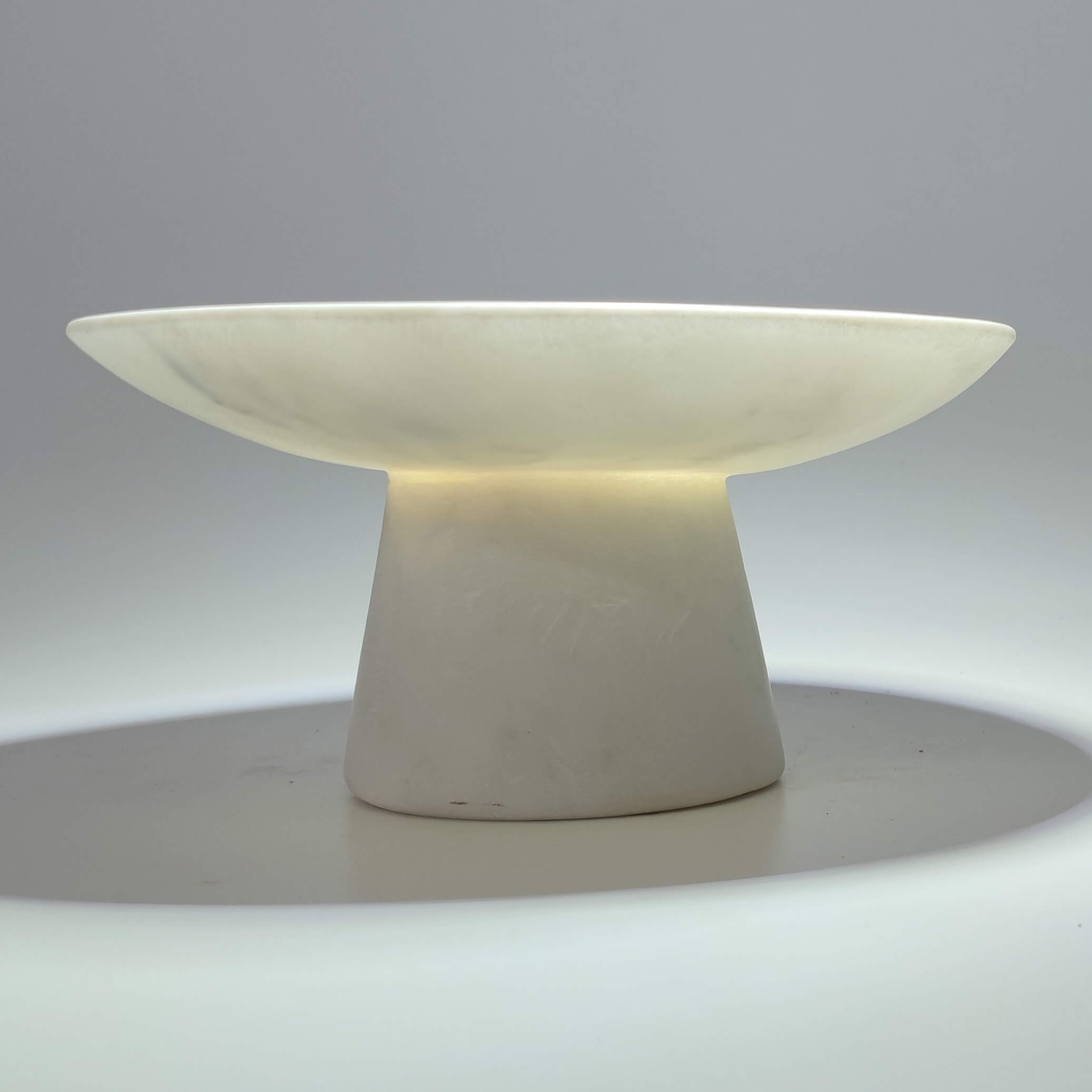 CARRARA MARBLE COLLARED BOWL